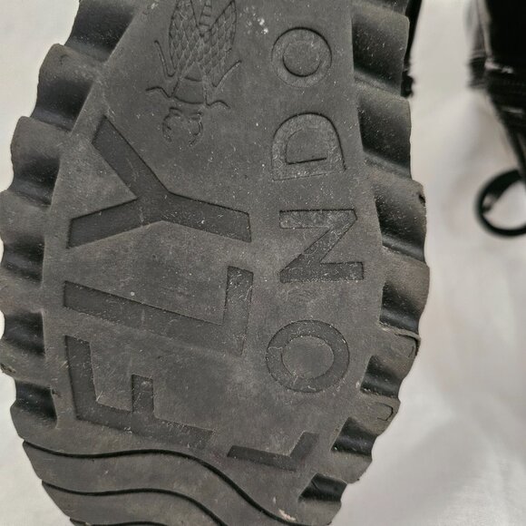 Fly London Patent Leather Lace-Up Wedge Ankle Boots - Black - 8.5 - Picture 5 of 14